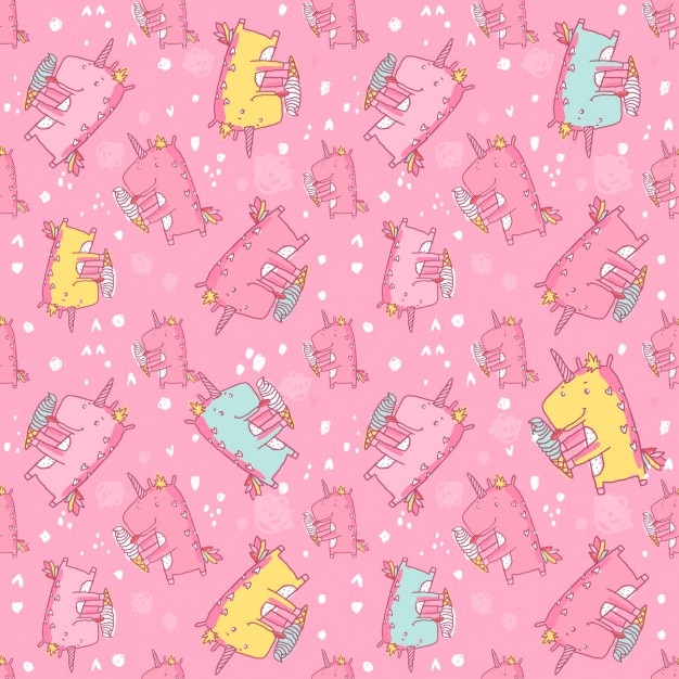 Coloured unicorns pattern