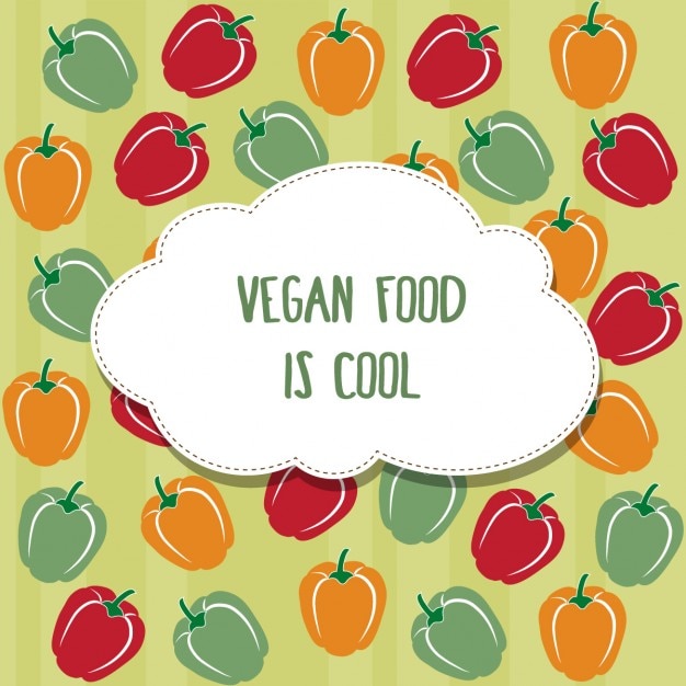 Free vector coloured vegan background