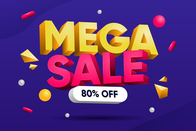 Colourful 3d sales background