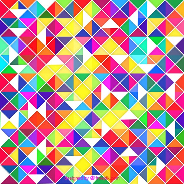 Colourful abstract background with triangles