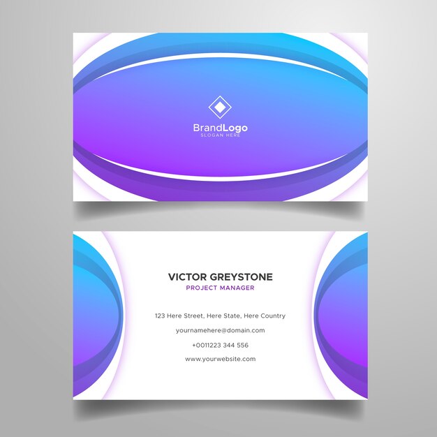 Colourful abstract business card template