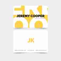 Free vector colourful abstract business card template