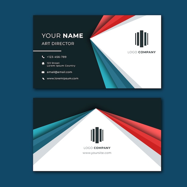 Free vector colourful abstract business card