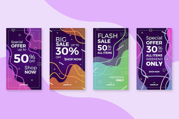 Colourful abstract instagram online sales stories