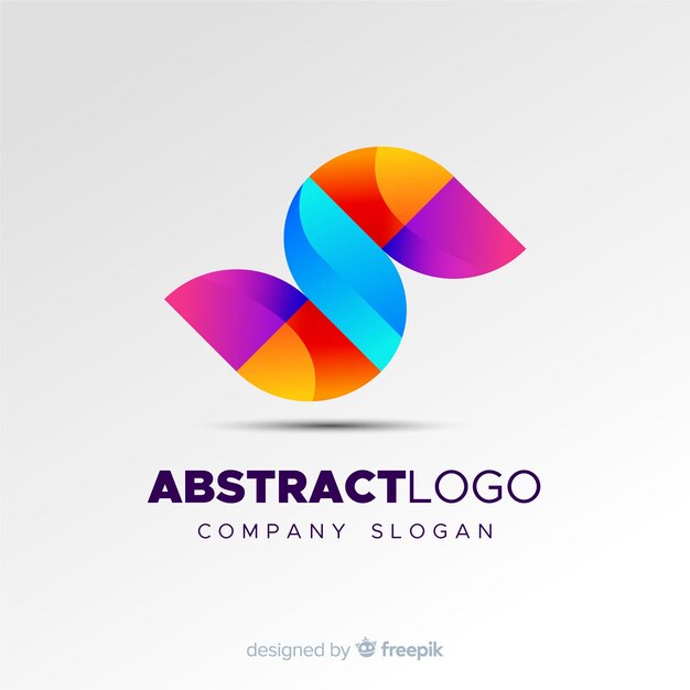 Colourful abstract logo template