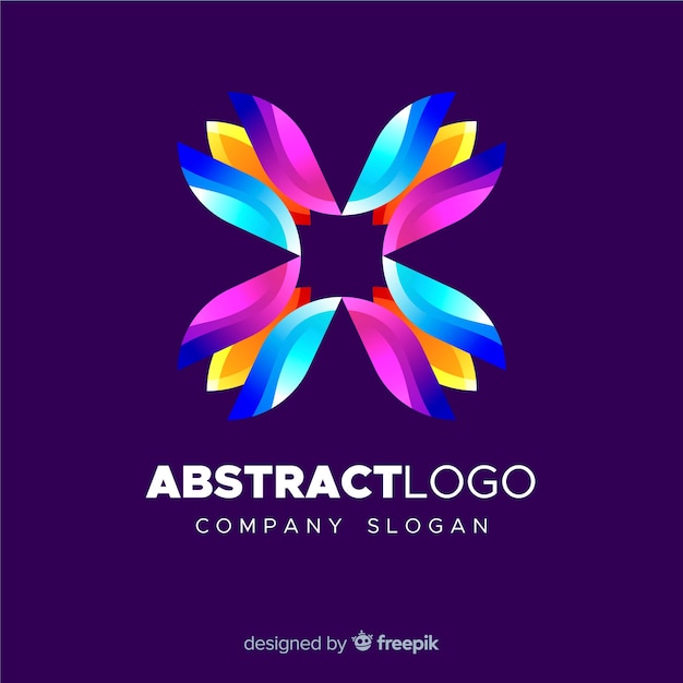 Colourful abstract logo template