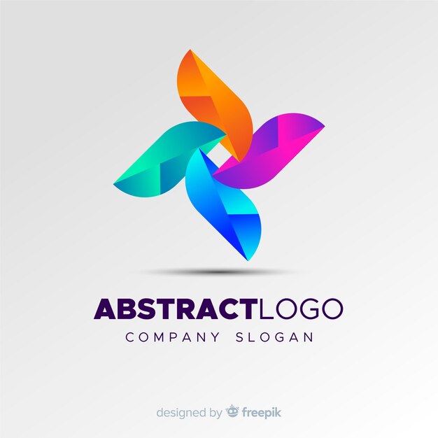 Colourful abstract logo template