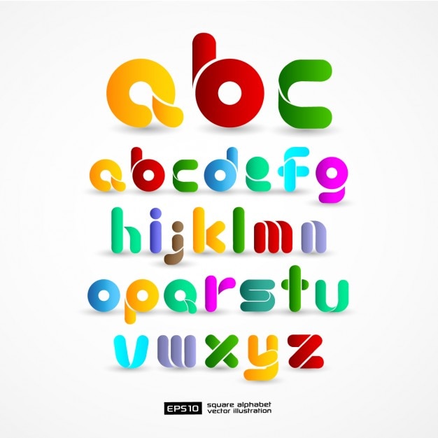 मुफ़्त वेक्टर colourful alphabet