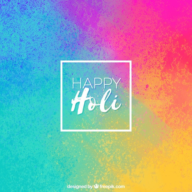 Free vector colourful background happy holi