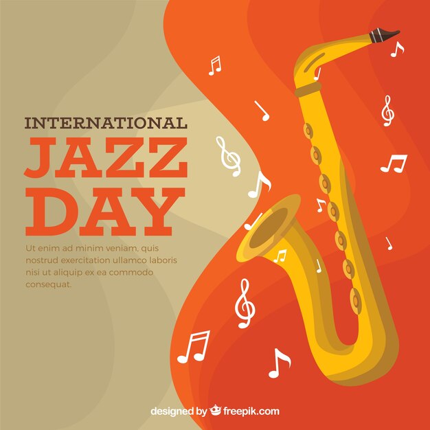 Colourful background for international jazz day