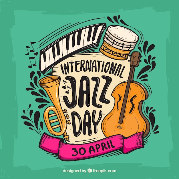 Colourful background for the international jazz day