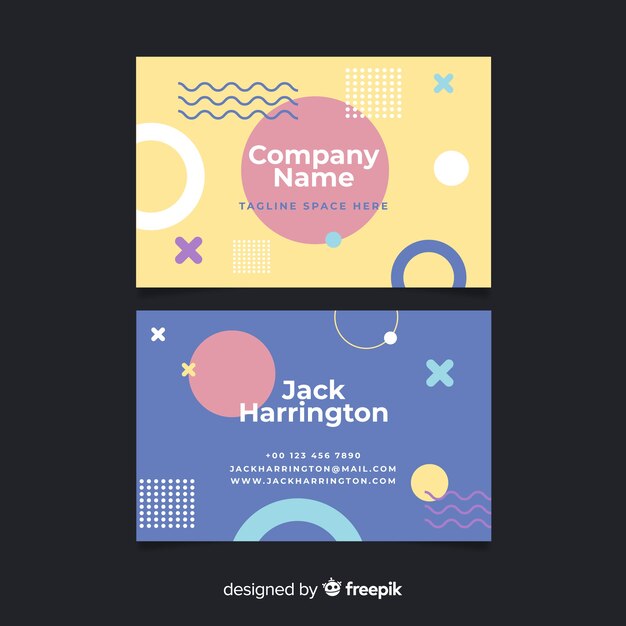 Colourful business card template