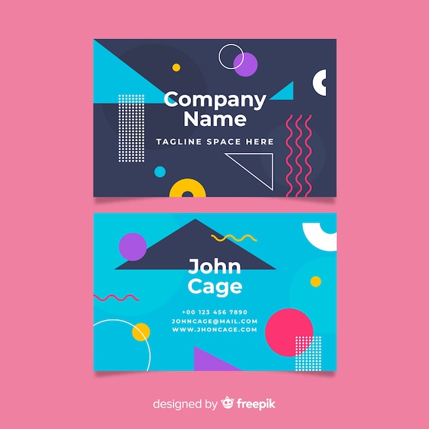 Free vector colourful business card template