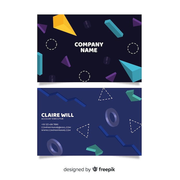 Free vector colourful business card template