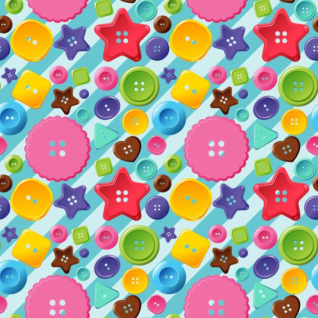 colourful buttons seamless pattern