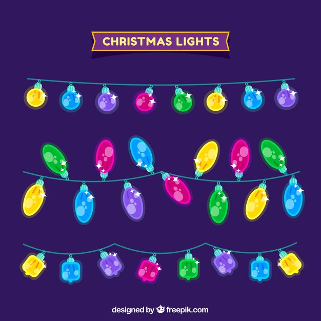 colourful christmas lights