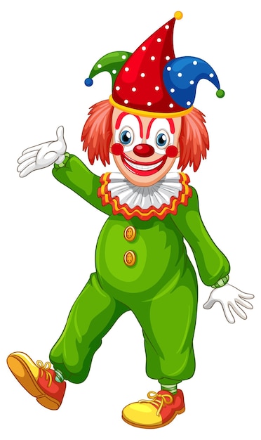 Free vector colourful clown cartoon character