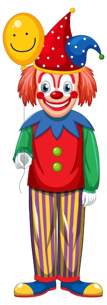 Colourful clown cartoon character