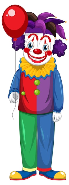 Красочный клоун мультипликационный персонаж