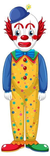 Free vector colourful clown cartoon character