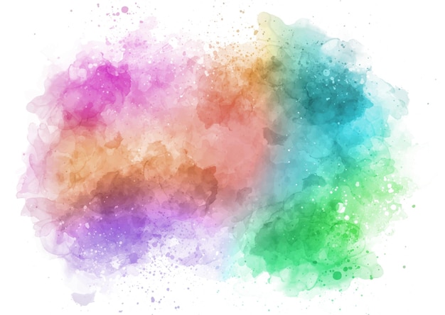 Colourful detailed watercolour splatter background