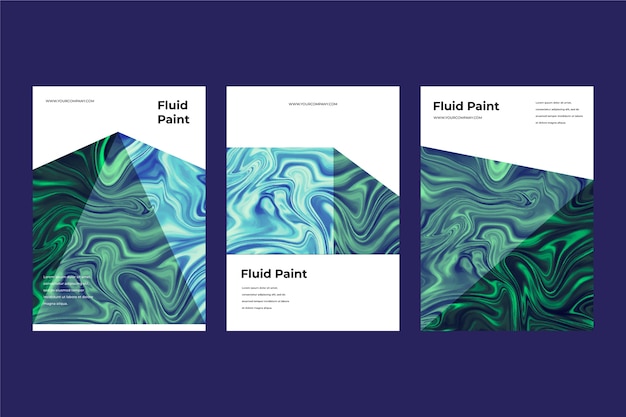 Colourful fluid effect poster template