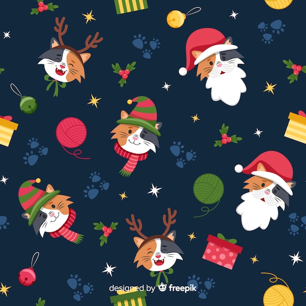 Colourful funny christmas pattern