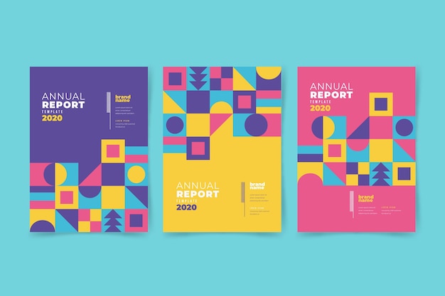 Colourful geometrical annual report