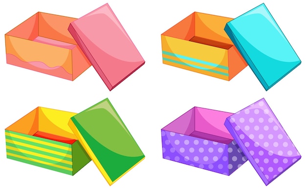 Free vector a colourful gift box on white background