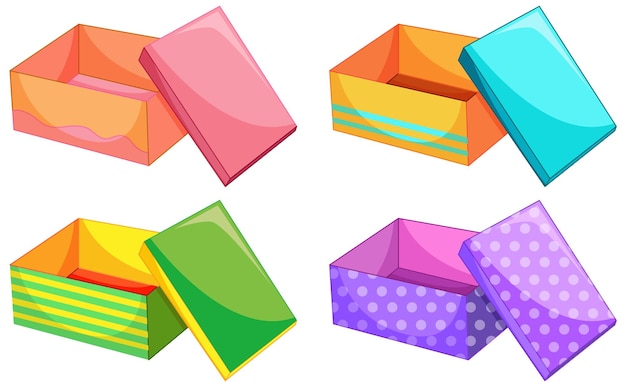 A colourful gift box on white background