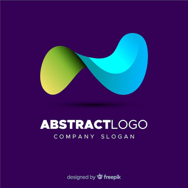 Бесплатное векторное изображение Красочный градиент абстрактный логотип шаблон