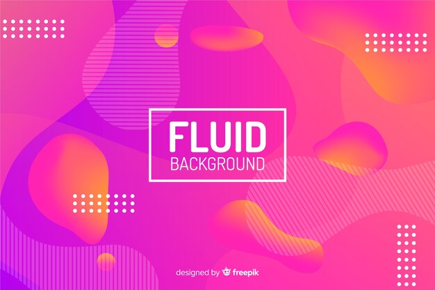 Colourful gradient fluid shapes background