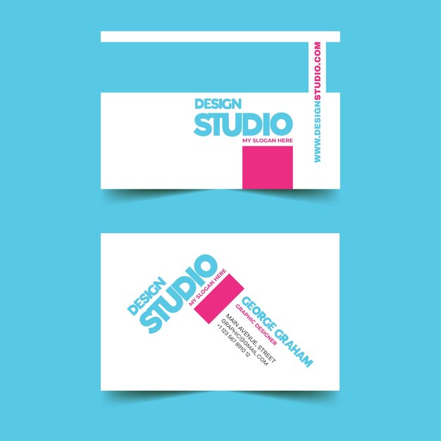 Colourful graphic designer business card template