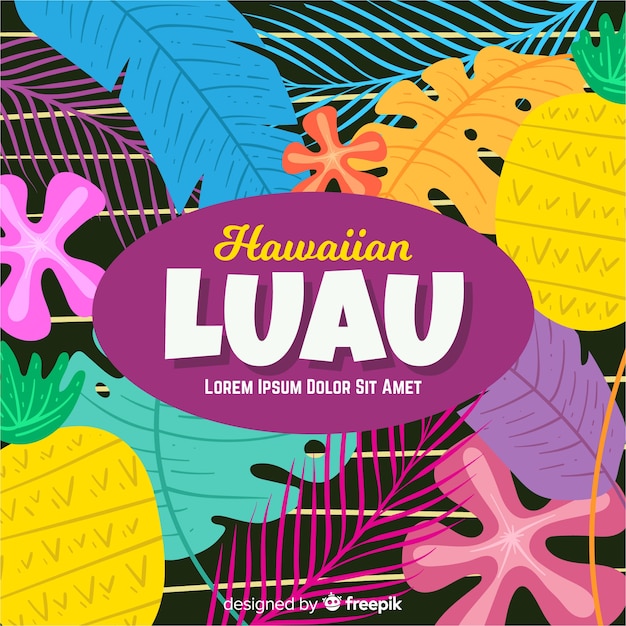 Colourful hawaiian luau background