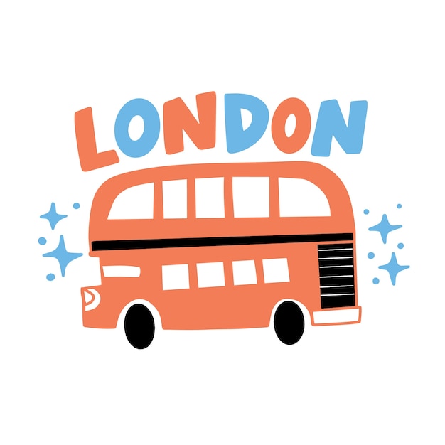 Free vector colourful london city lettering