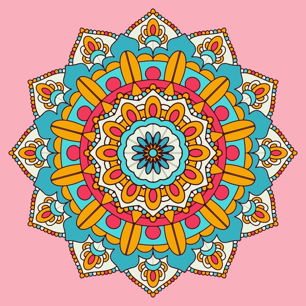 Colourful mandala design background