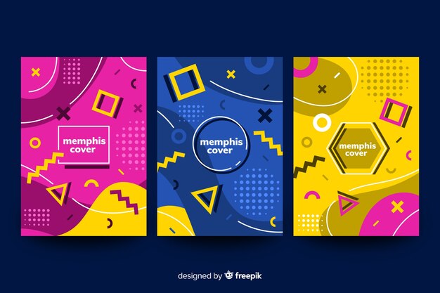 Colourful memphis cover collection