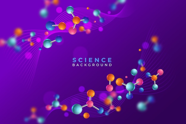 Colourful realistic science background