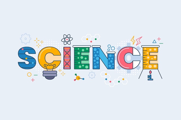 Colourful science work concept