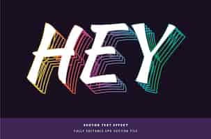 Free vector colourful stacked text effect