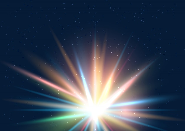 Colourful starburst background