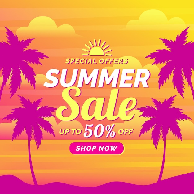 Colourful summer sale