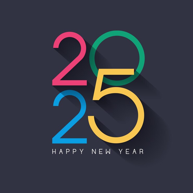 Free Vector colourful text design background for happy new year