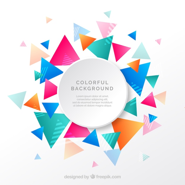 Free vector colourful triangle background