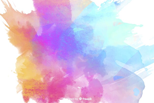 Colourful watercolor stains background