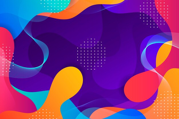 Colourful wavy abstract background