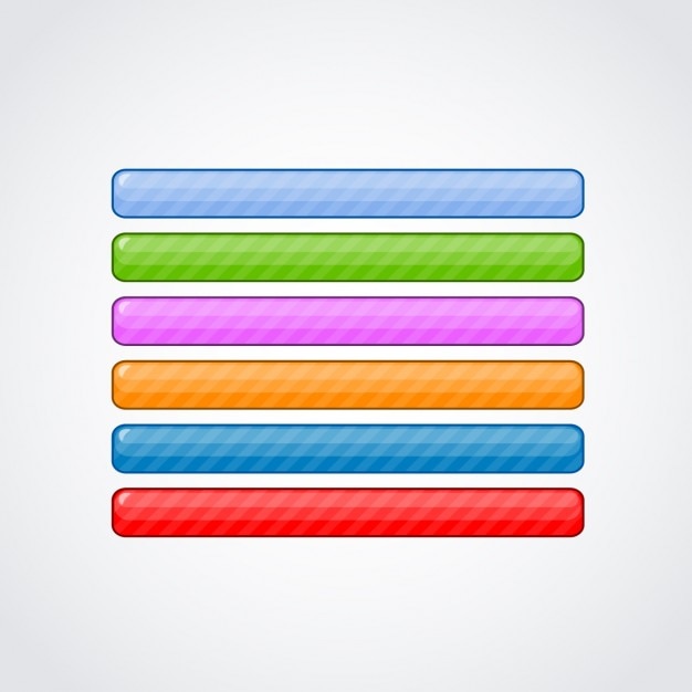 Colourful web buttons pack