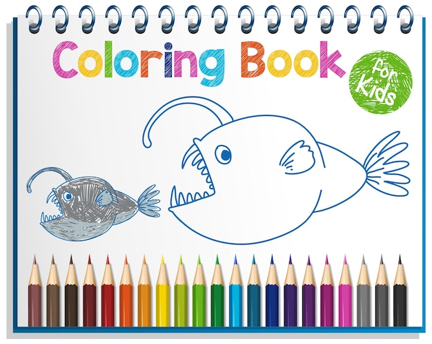 Шаблон книжки-раскраски для детей