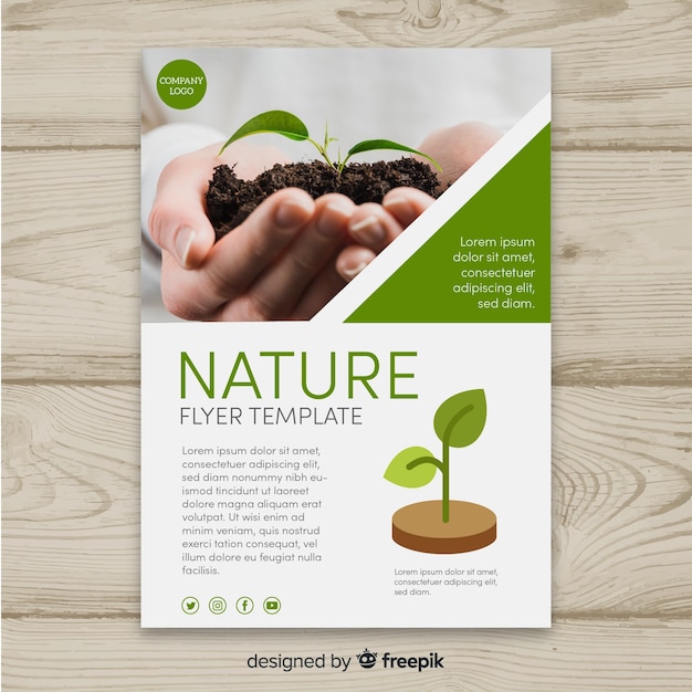 Free vector combined nature flyer template