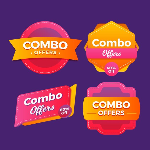 Combo meals labels collection